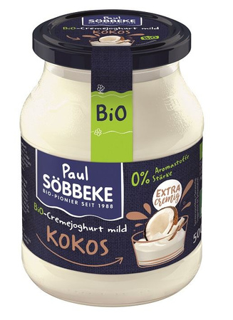 Iaurt de nucă de cocos bio, 7,5 % grăsime în lapte BIO 500 g (borcan)