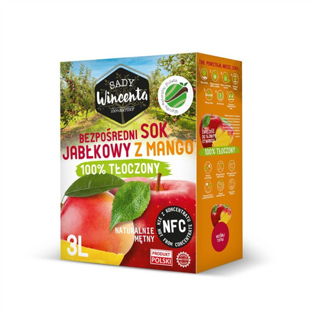 Wincenta Orchards 100% Suc de mere cu mango 3L